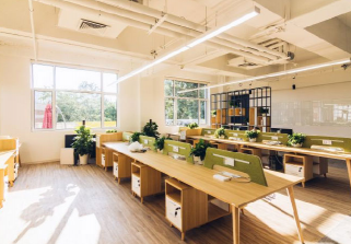 成都租小团-办公室木地板装修效果图